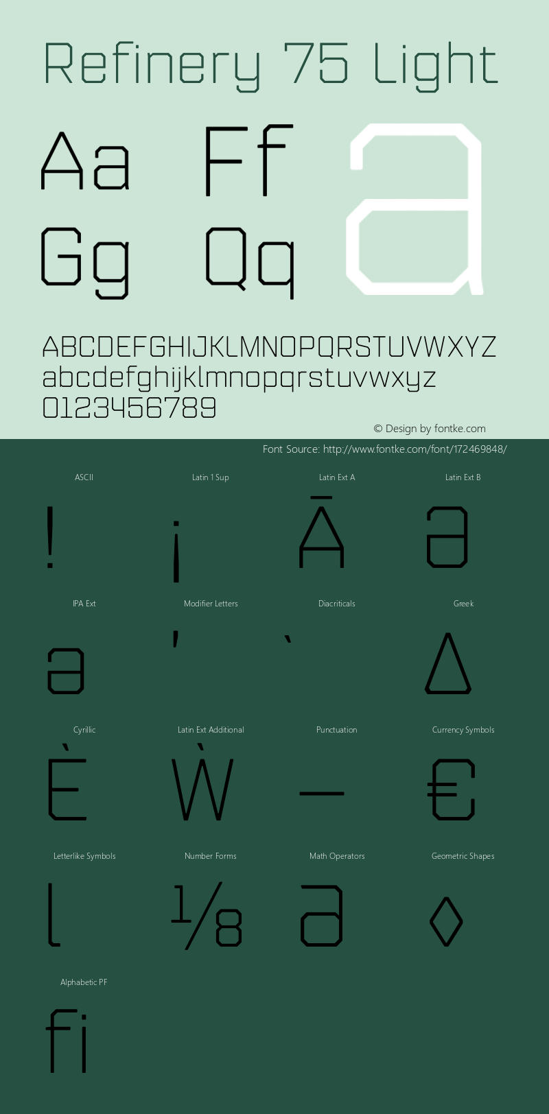 Refinery 75 Light Version 1.000;hotconv 1.0.109;makeotfexe 2.5.65596图片样张