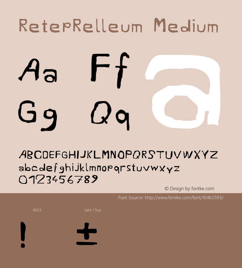 RetepRelleum Medium Version 001.000 Font Sample