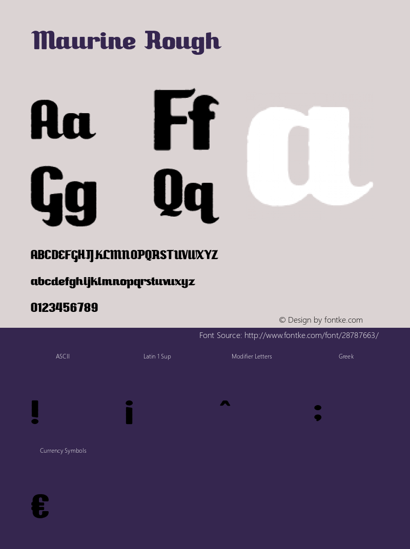 MaurineRough Version 1.00;February 13, 2019;FontCreator 11.5.0.2430 64-bit;YWFTv17 Font Sample