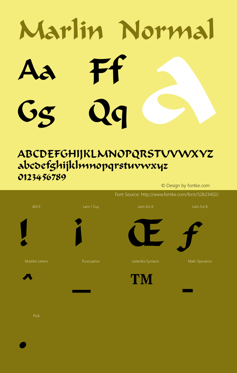 MarlinNormal Altsys Fontographer 4.1 12/22/94 {DfLp-URBC-66E7-7FBL-FXFA} Font Sample