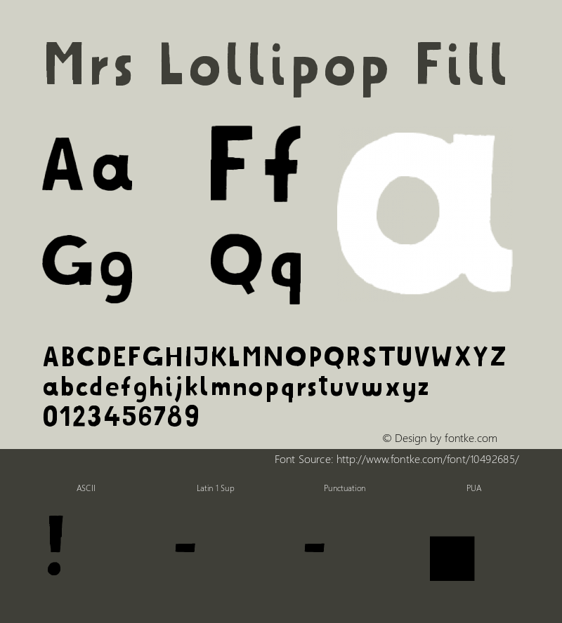 Mrs Lollipop Fill 1.000 Font Sample