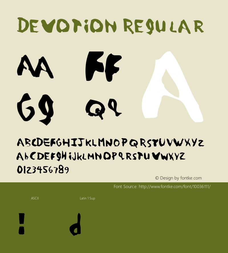 Devotion Regular 001.000 Font Sample