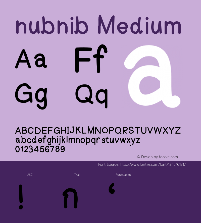 nubnib Version 001.000 Font Sample