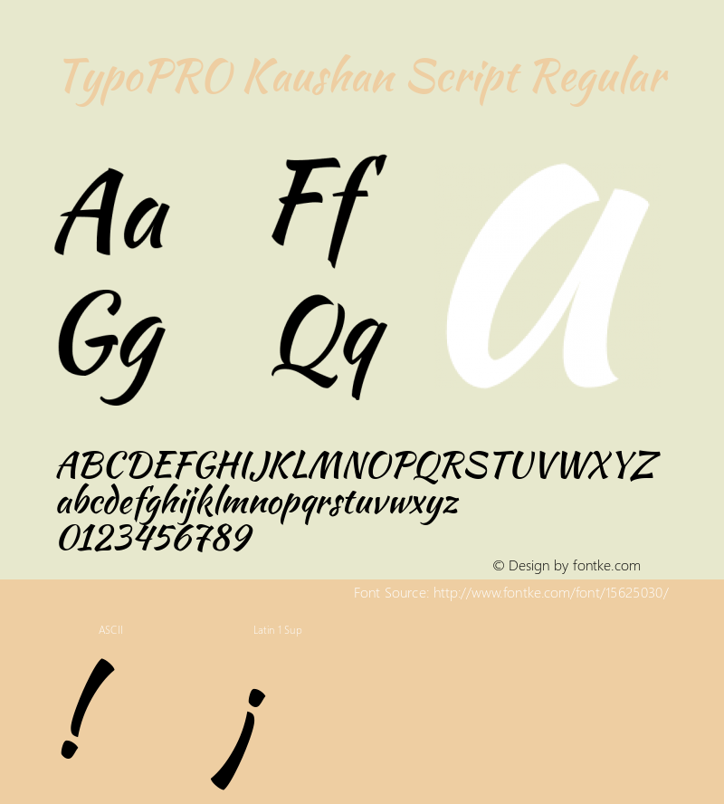 TypoPRO Kaushan Script Regular Version 1.002 Font Sample