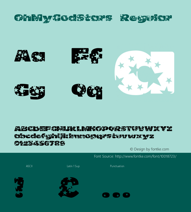 OhMyGodStars Regular 001.000 Font Sample