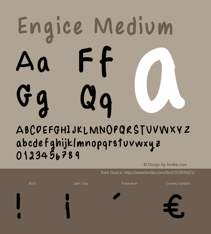 Engice Version 001.000 Font Sample