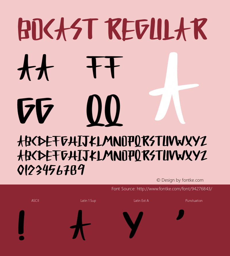 Bocast Version 1.005;Fontself Maker 3.5.4 Font Sample