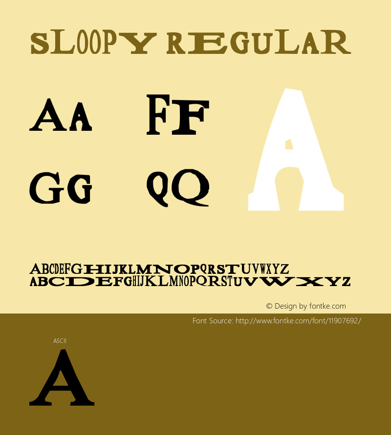 Sloopy Regular 2.12 Font Sample