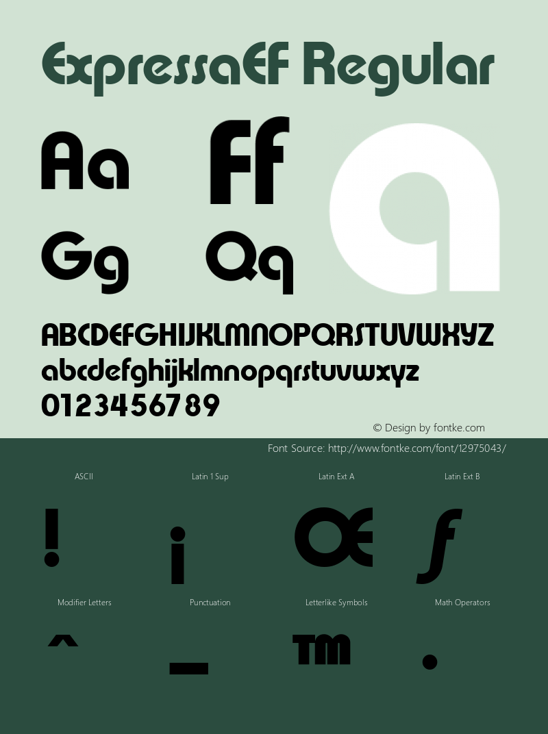 ExpressaEF Regular 001.000 Font Sample