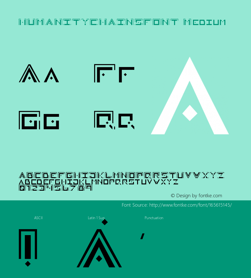 HUMANITYCHAINSFONT Version 001.000 Font Sample