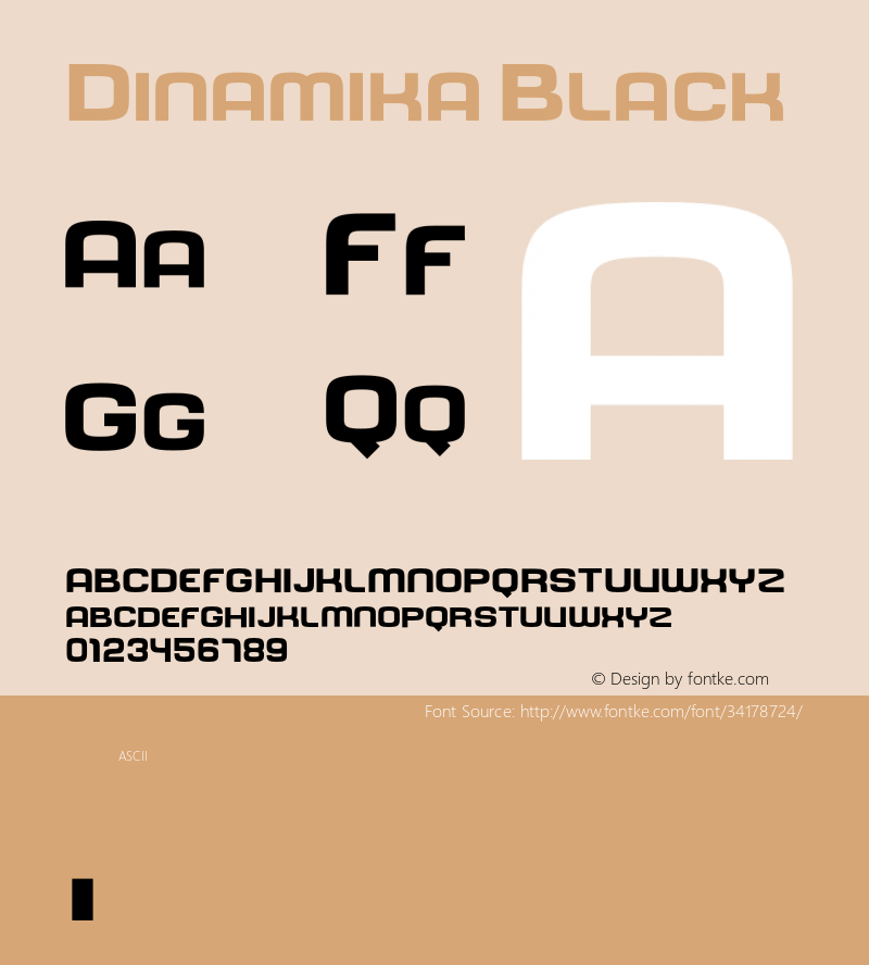 Dinamika Black Version 1.000;PS 001.000;hotconv 1.0.88;makeotf.lib2.5.64775 Font Sample