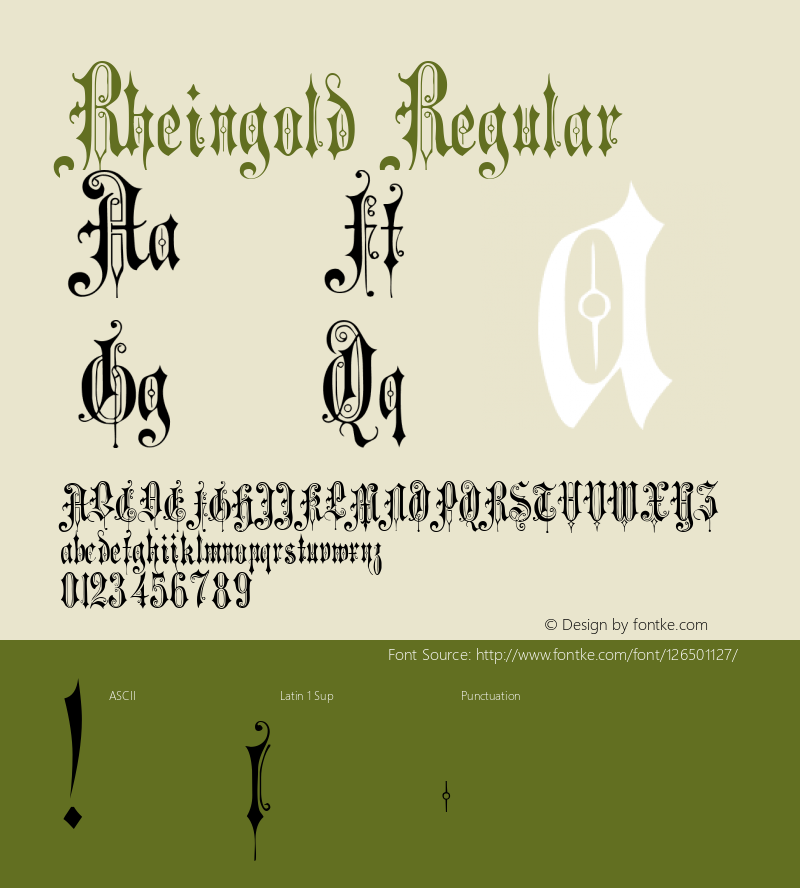 Rheingold Altsys Fontographer 4.0.3 12/16/98 Font Sample