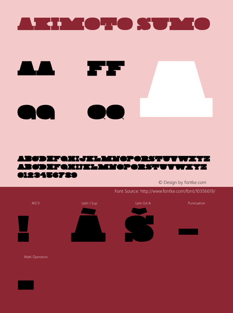 Akimoto Sumo 1.000 Font Sample