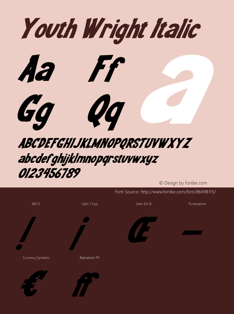 Youth Wright Italic Version 1.00;October 8, 2020;FontCreator 12.0.0.2563 64-bit Font Sample