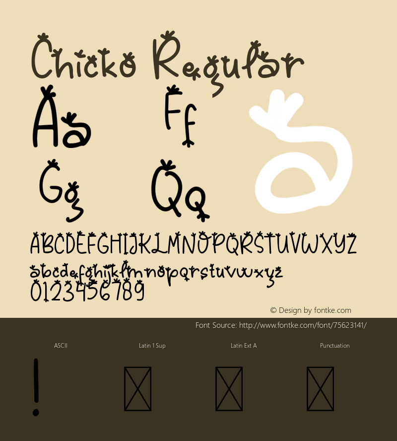 Chicko Version 1.002;Fontself Maker 3.5.1 Font Sample