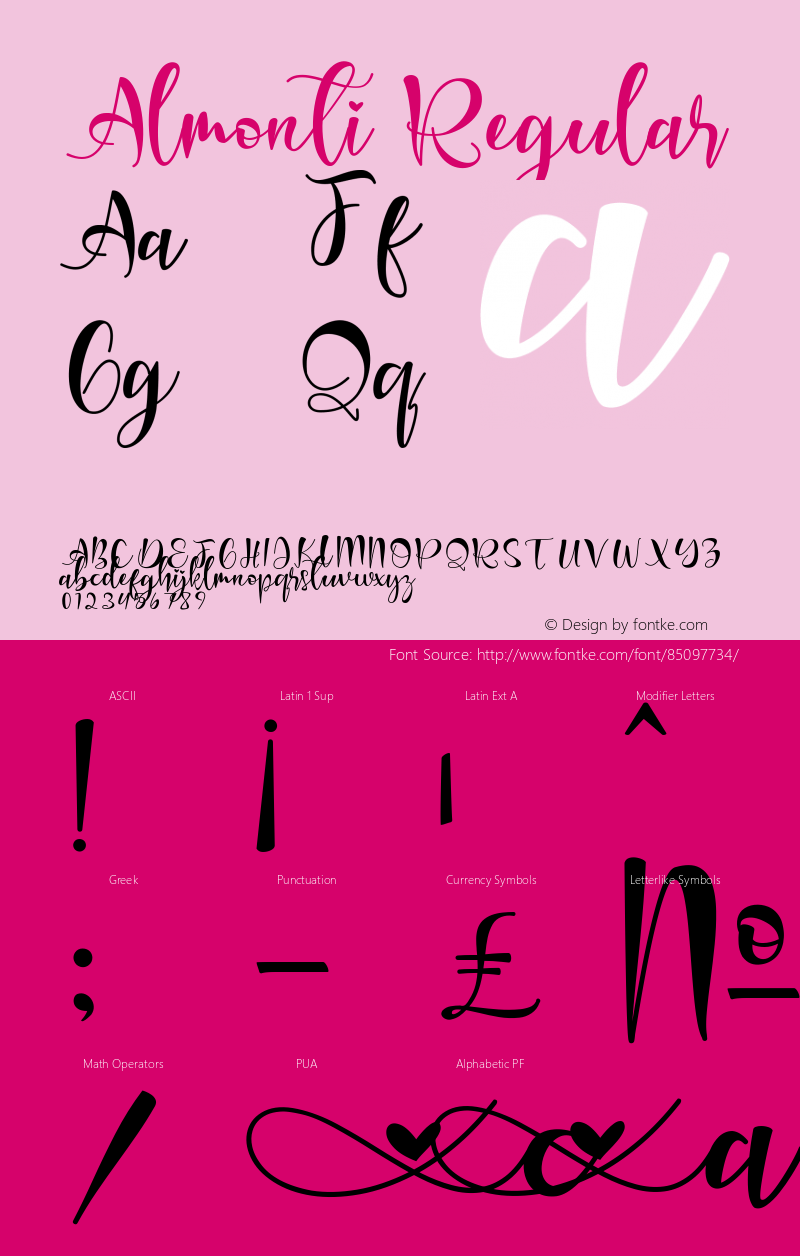 Almonti Version 1.00;November 20, 2020;FontCreator 11.5.0.2427 32-bit Font Sample