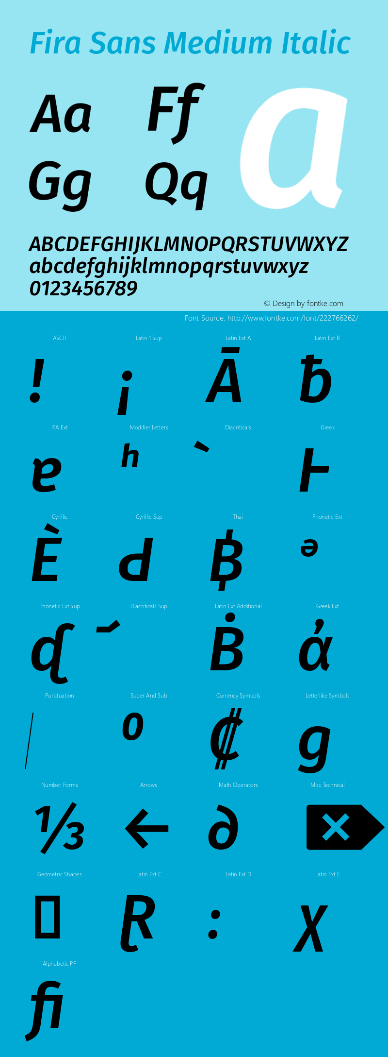 Fira Sans Medium Italic Version 4.203图片样张