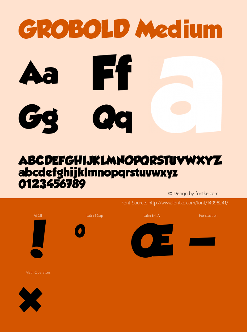 GROBOLD Medium Version 001.000 Font Sample