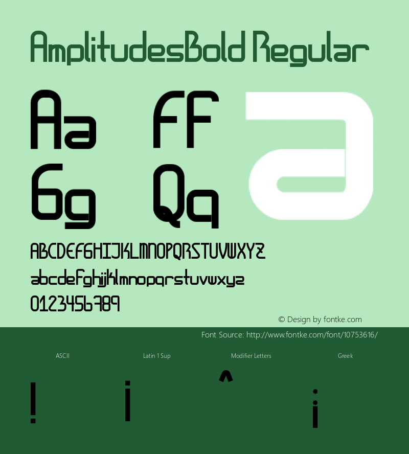 AmplitudesBold Regular Version 1.00 July 30, 2015, initial release Font Sample