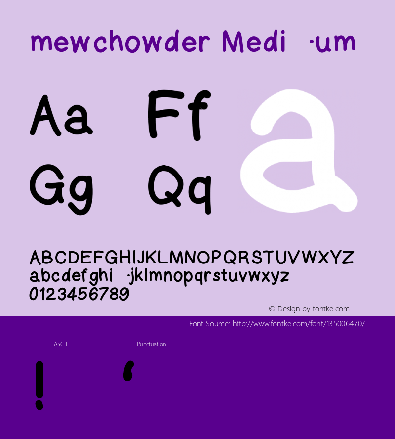 mewchowder Version 001.000 Font Sample