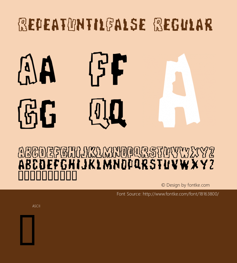 RepeatUntilFalse Regular 2 Font Sample