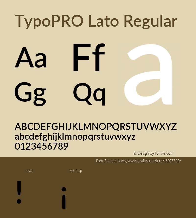 TypoPRO Lato Regular Version 2.010; 2014-09-01; http://www.latofonts.com/ Font Sample