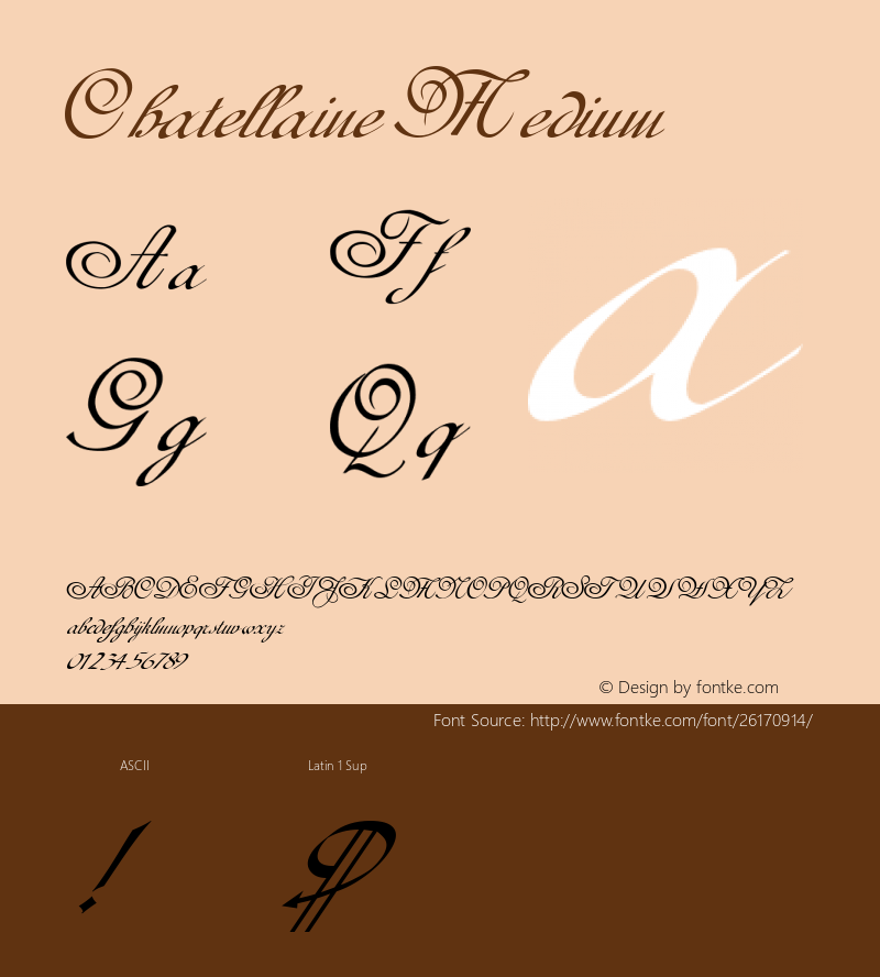 Chatellaine Version 001.000 Font Sample