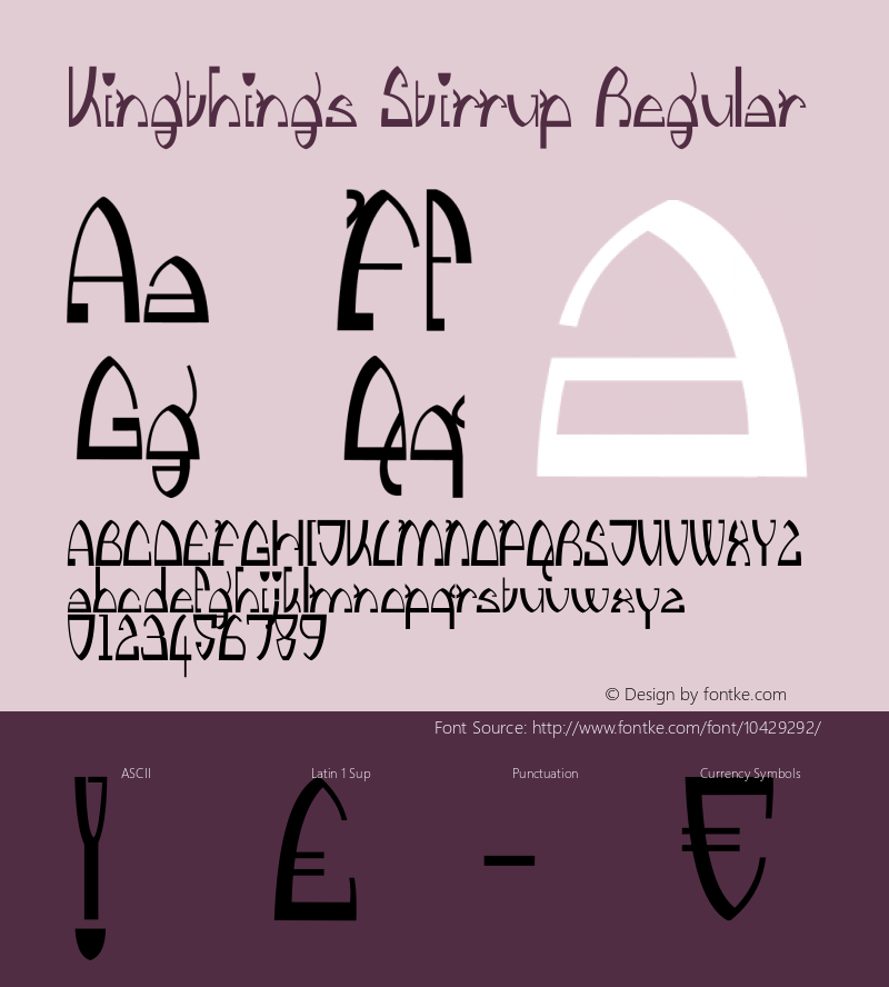 Kingthings Stirrup Regular 1.0 Font Sample