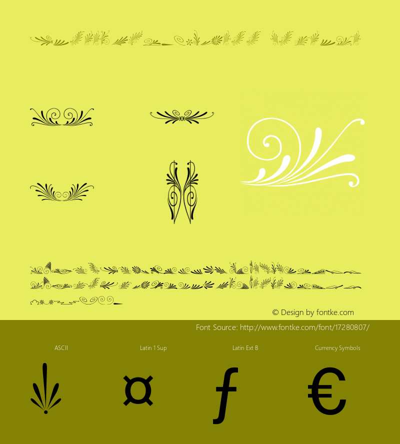 FleuronsW95-Three Regular Version 1.00 Font Sample