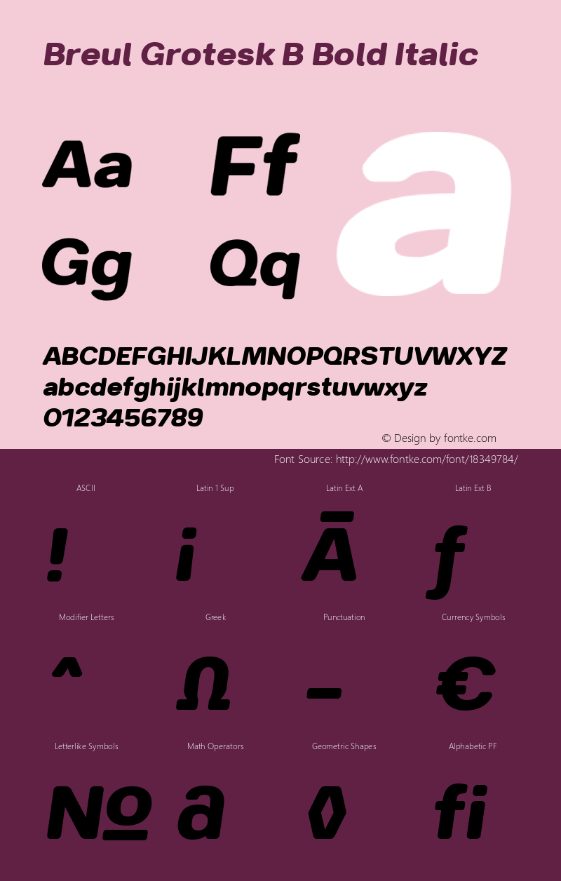 Breul Grotesk B Bold Italic ☞ Version 1.000;com.myfonts.easy.typesketchbook.breul-grotesk.b-bold-italic.wfkit2.version.4E7e Font Sample