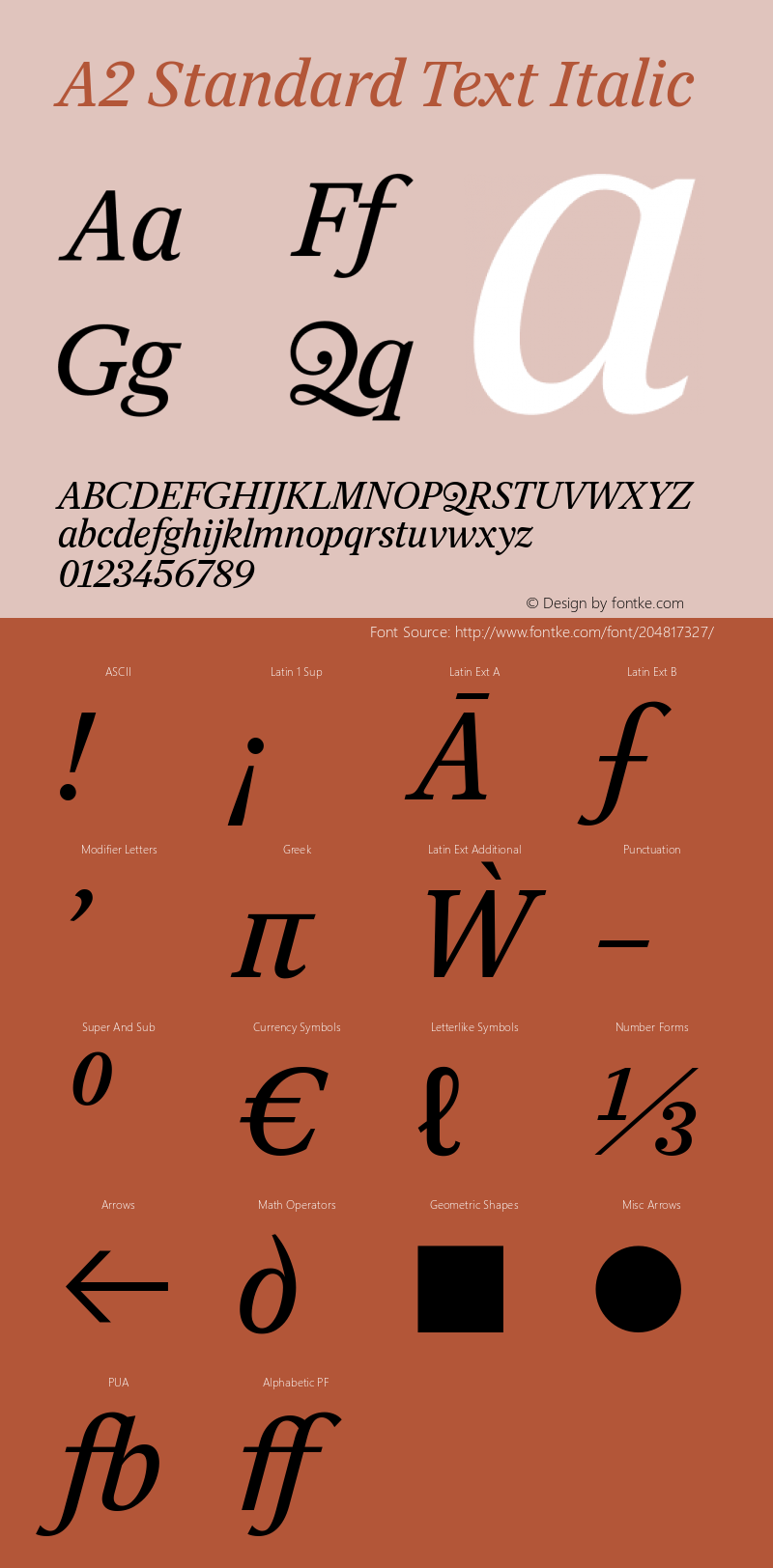 A2 Standard Text Italic Version 1.001图片样张