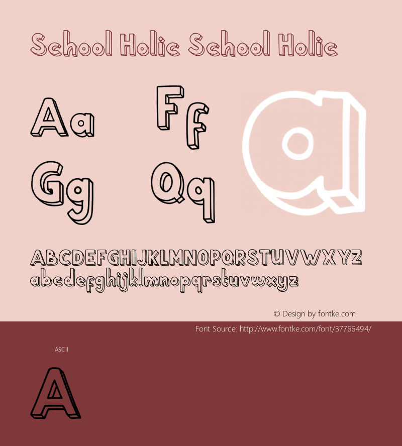 School Holic 4 School Holic 4 Version 1.00;September 2, 2019;FontCreator 12.0.0.2545 64-bit Font Sample