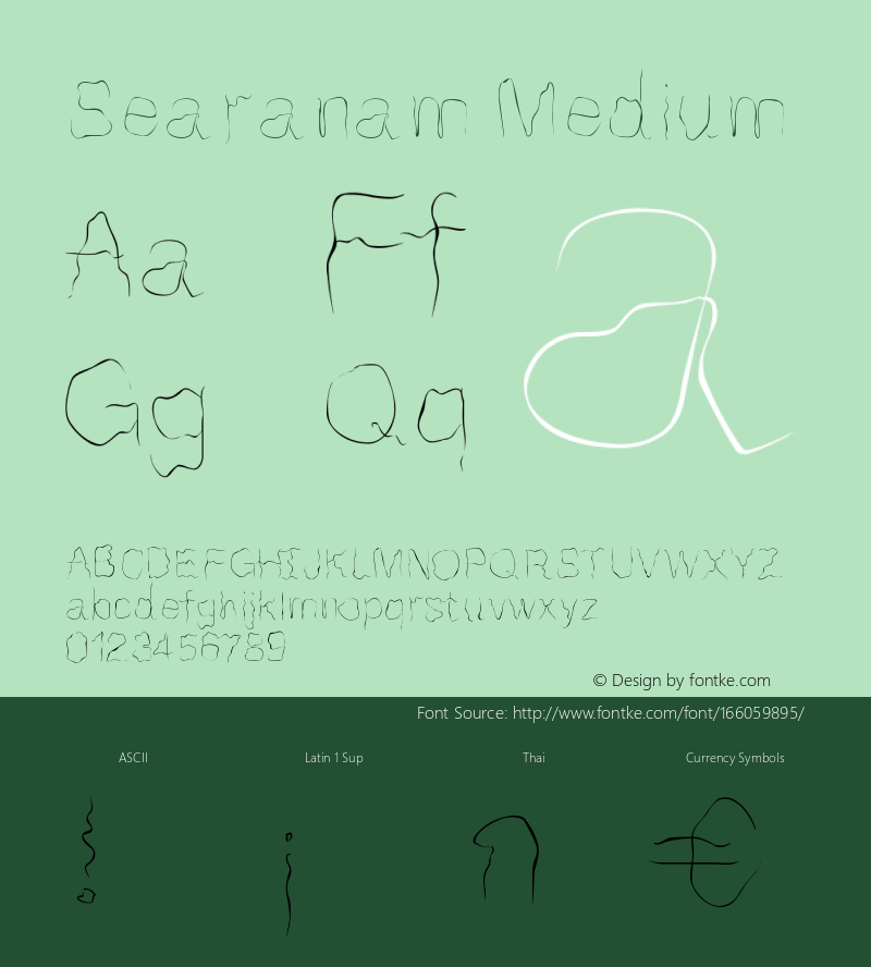 Searanam Version 001.000 Font Sample