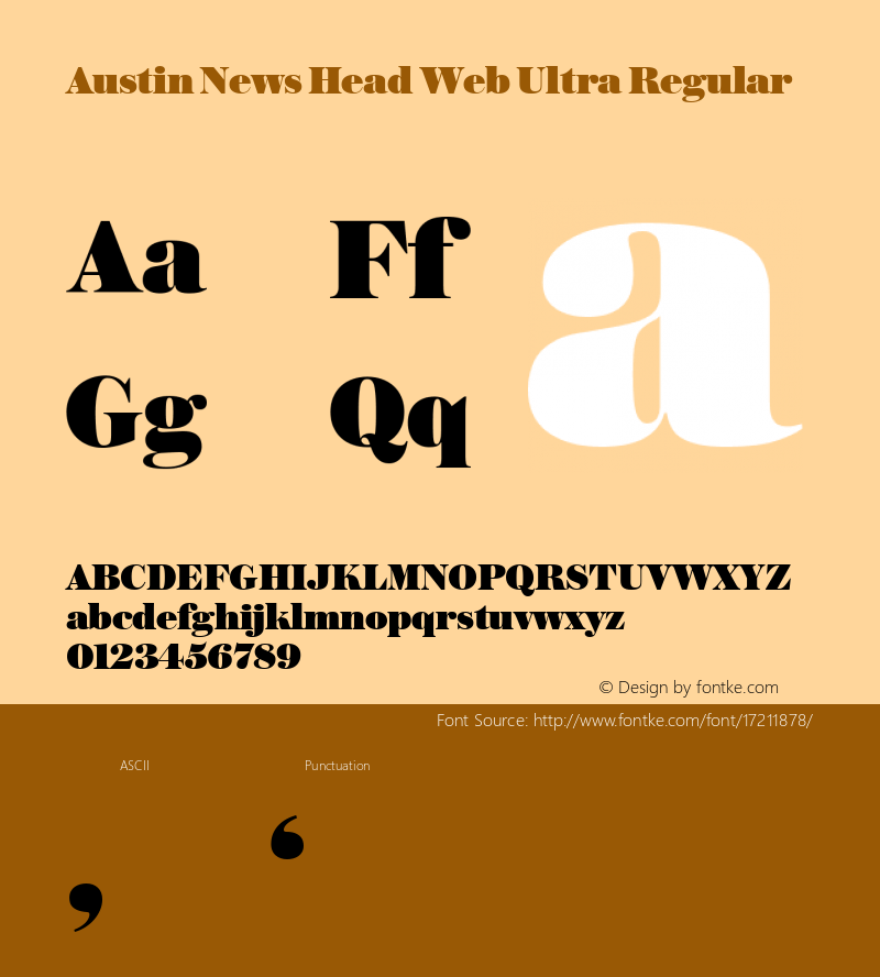 Austin News Head Web Ultra Regular Version 1.1 2015 Font Sample