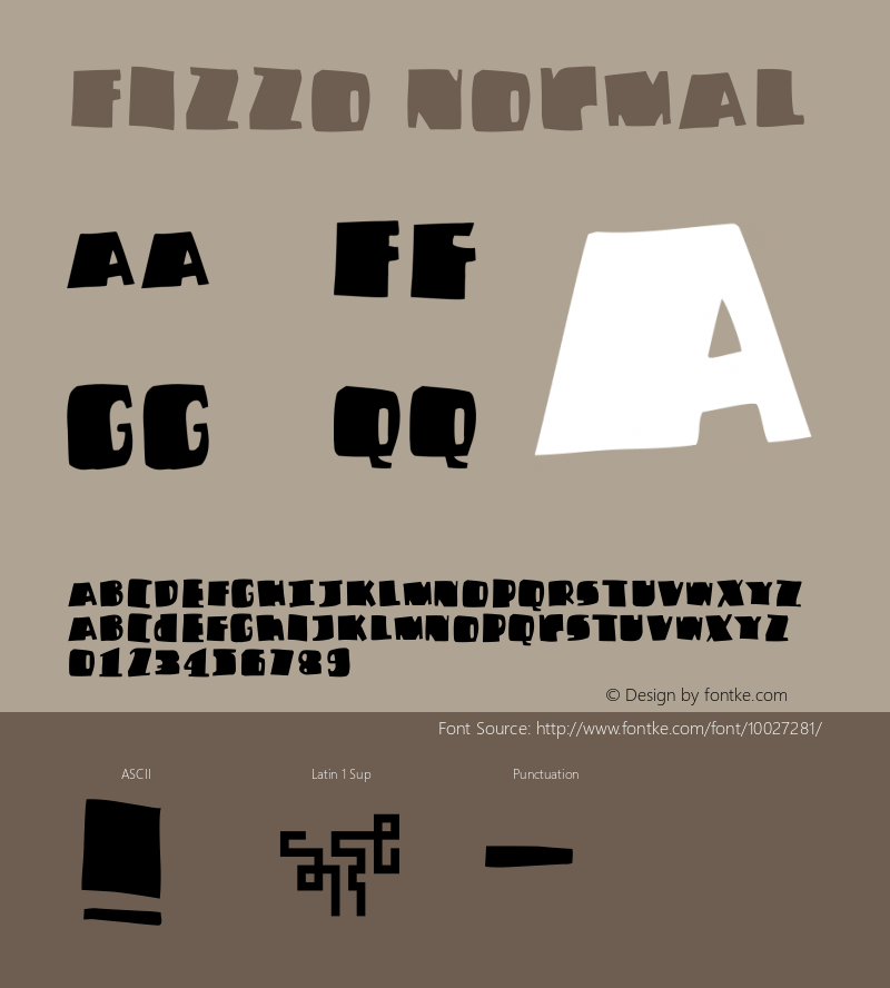 Fizzo Normal Macromedia Fontographer 4.1.5 00-05-02 Font Sample