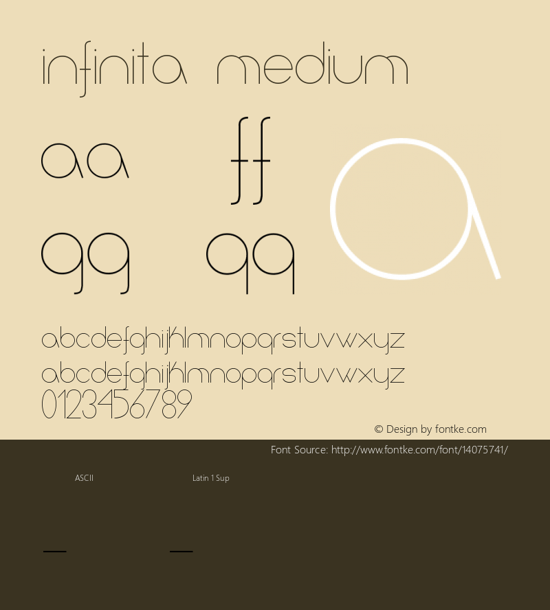 Infinita Medium Version 003.000 Font Sample