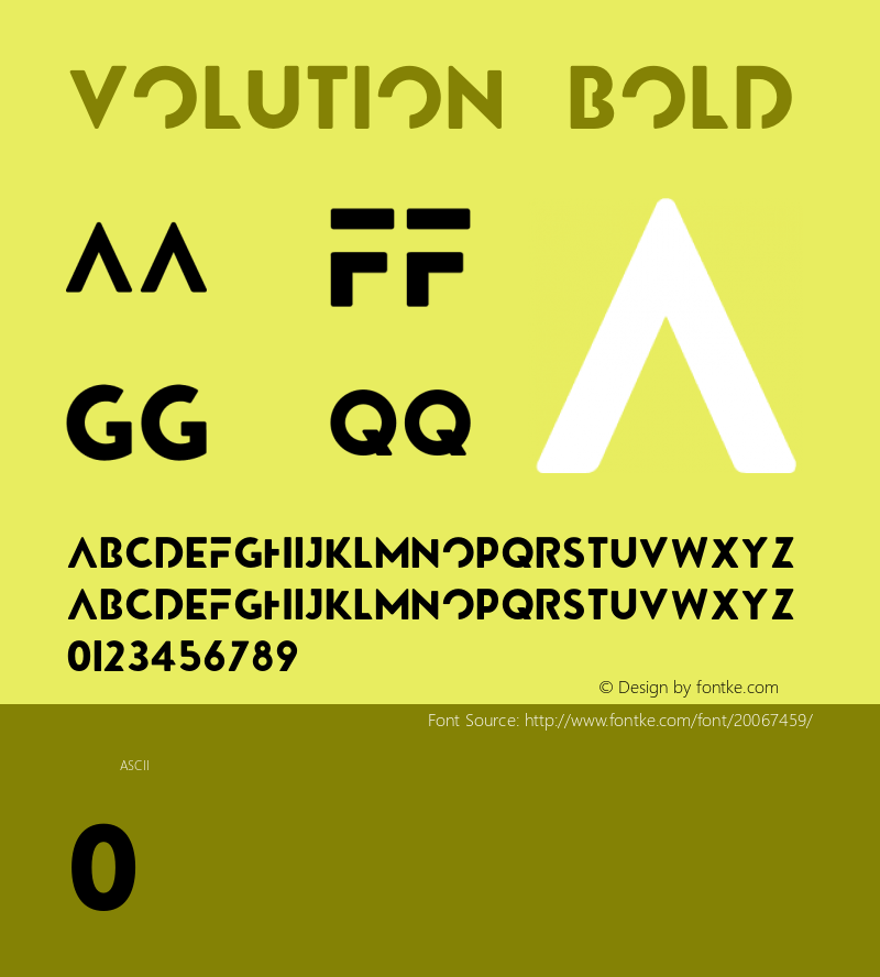 Volution Bold Version 1.000;PS 001.000;hotconv 1.0.70;makeotf.lib2.5.58329 Font Sample