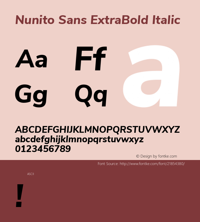 NunitoSansExtraBold Version 1.0 Font Sample