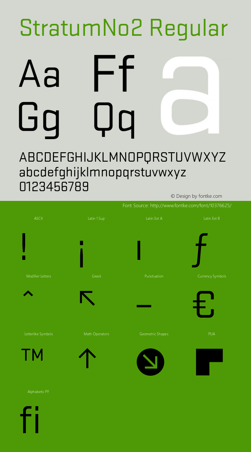 StratumNo2 Regular 001.000 Font Sample