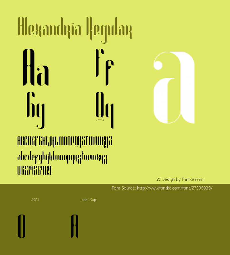 Alexandria Version 1.002;Fontself Maker 3.0.0-3 Font Sample