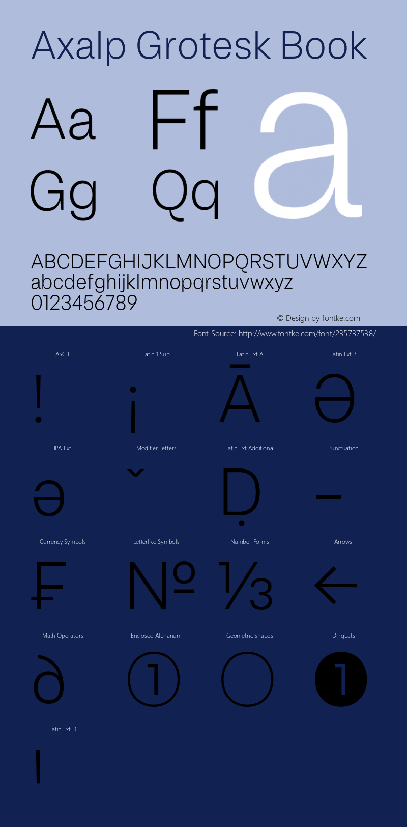 Axalp Grotesk Book Version 1.000;PS 001.000;hotconv 1.0.88;makeotf.lib2.5.64775图片样张