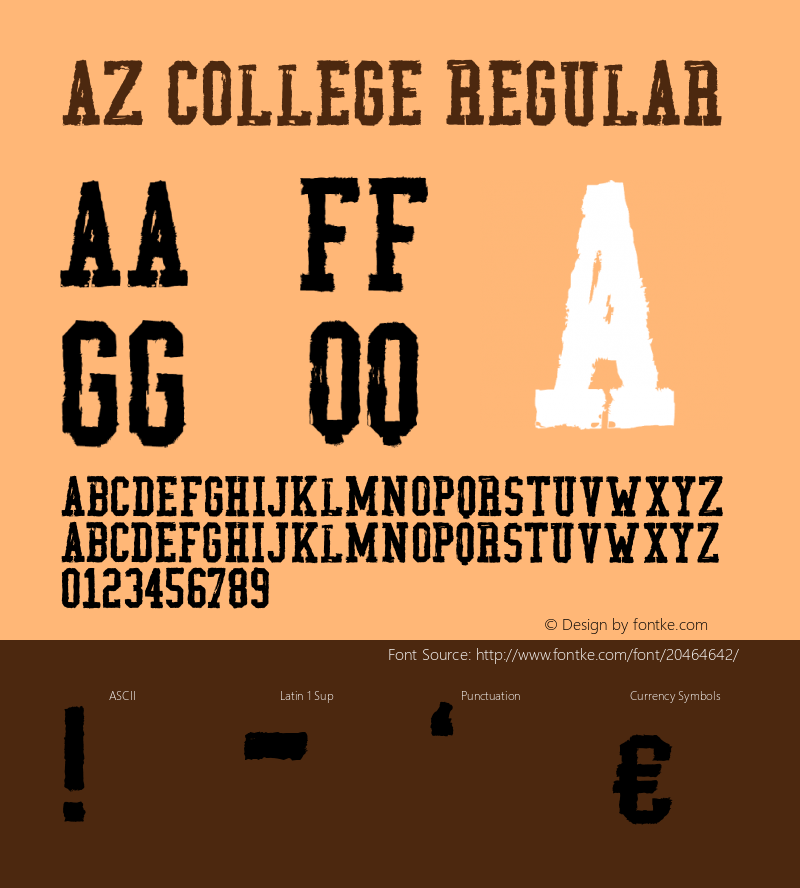 AZ College Version 1.0 Font Sample