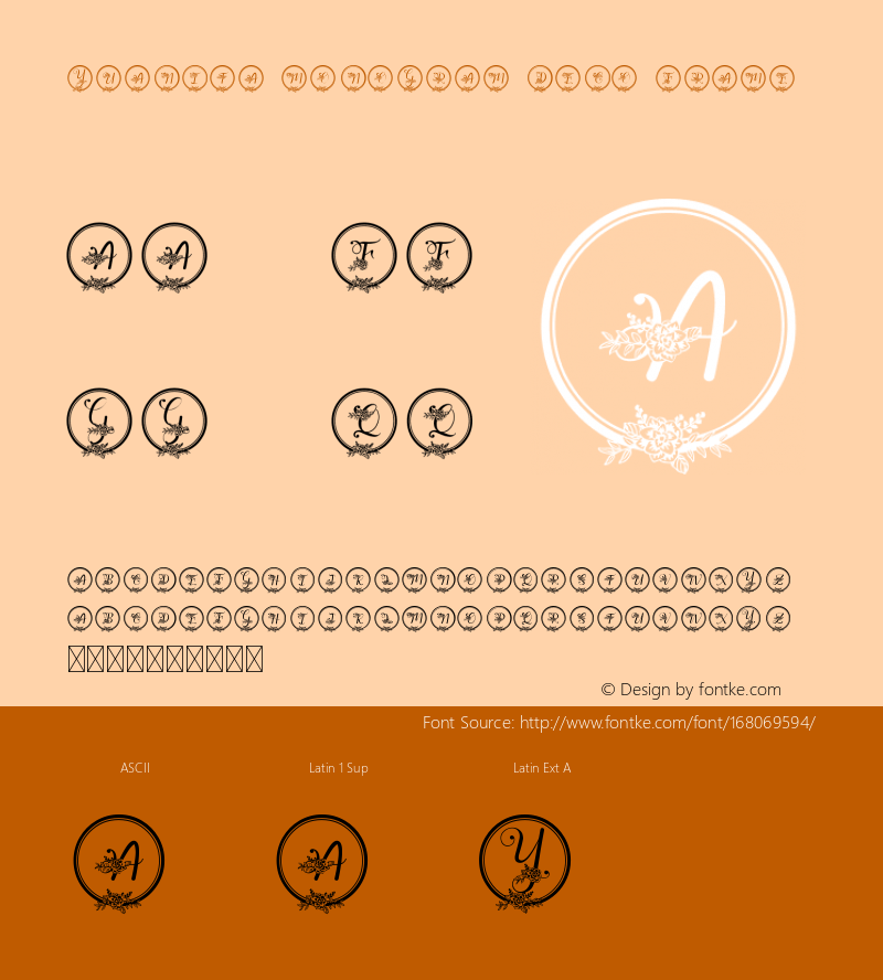 Yuanita Monogram Deco Frame Version 1.001;Fontself Maker 3.5.0图片样张