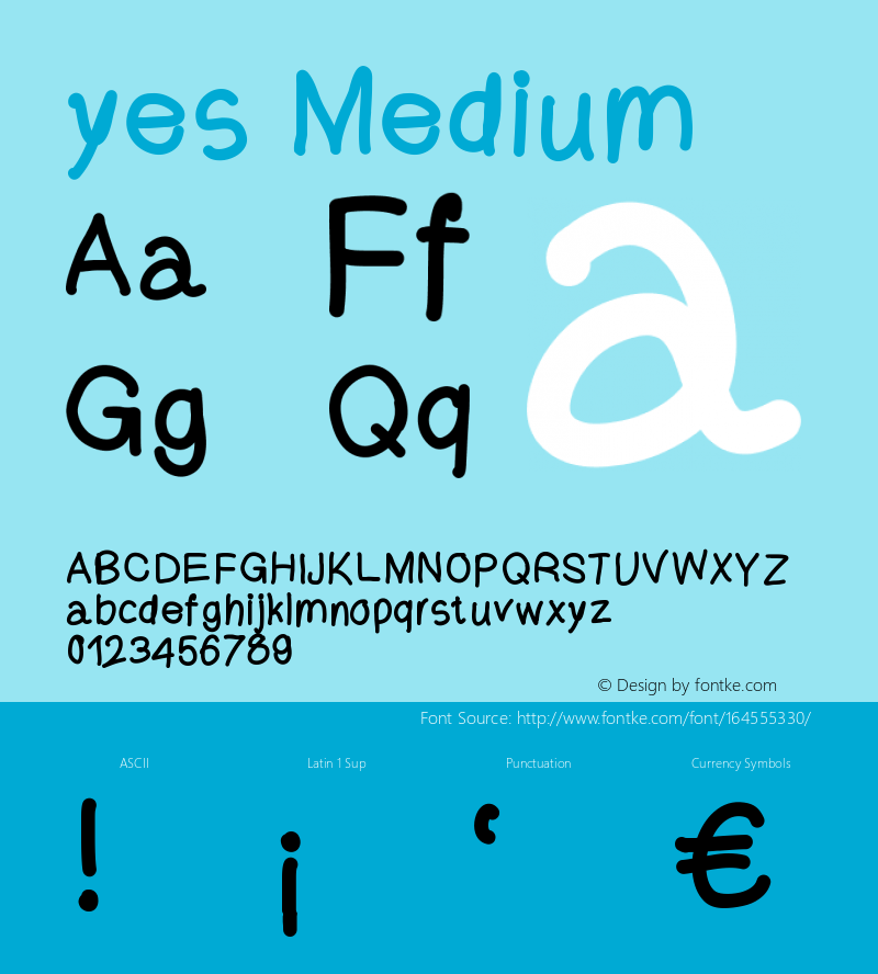 yes Version 001.000 Font Sample