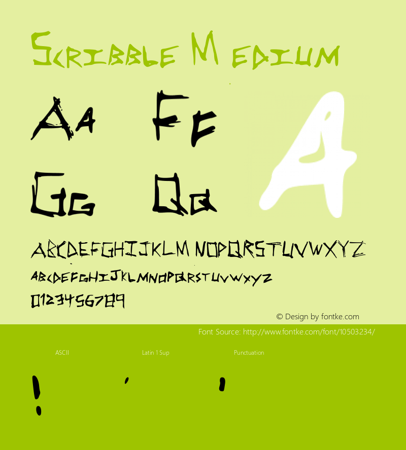 Scribble Medium Version 001.000 Font Sample