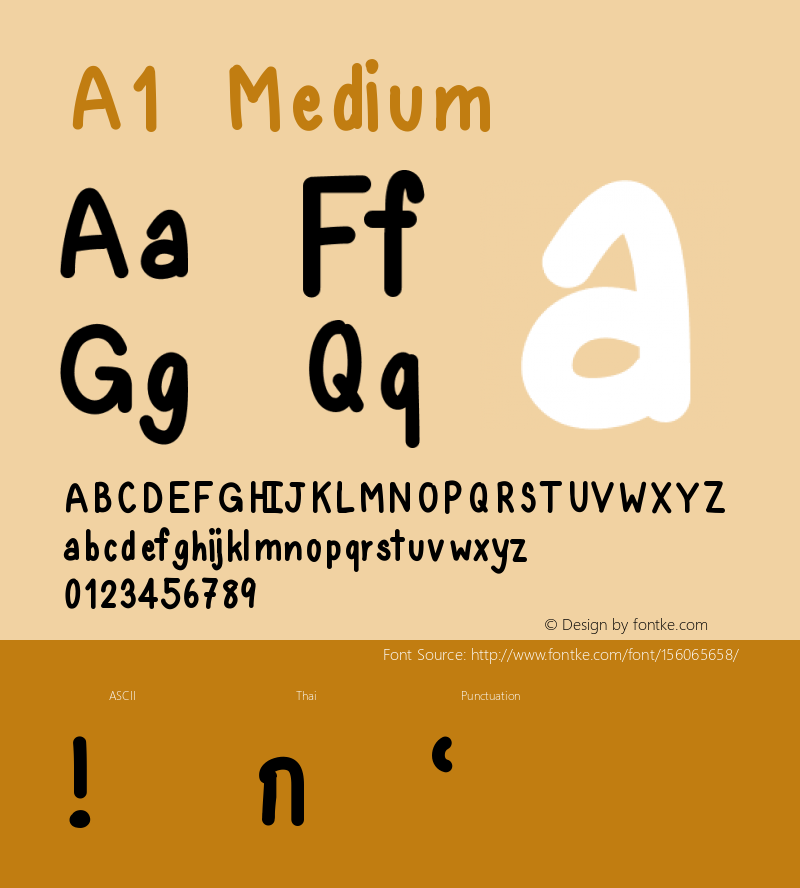 A1 Version 001.000 Font Sample