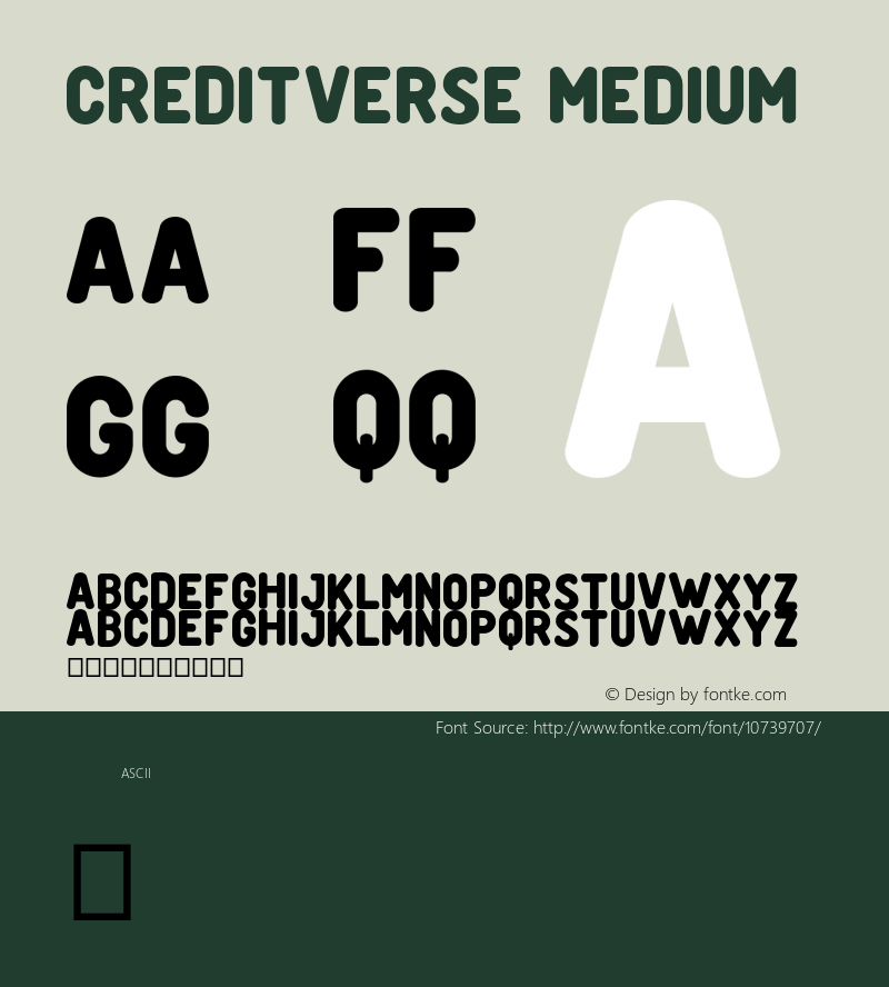 Creditverse Medium Version 001.000 Font Sample