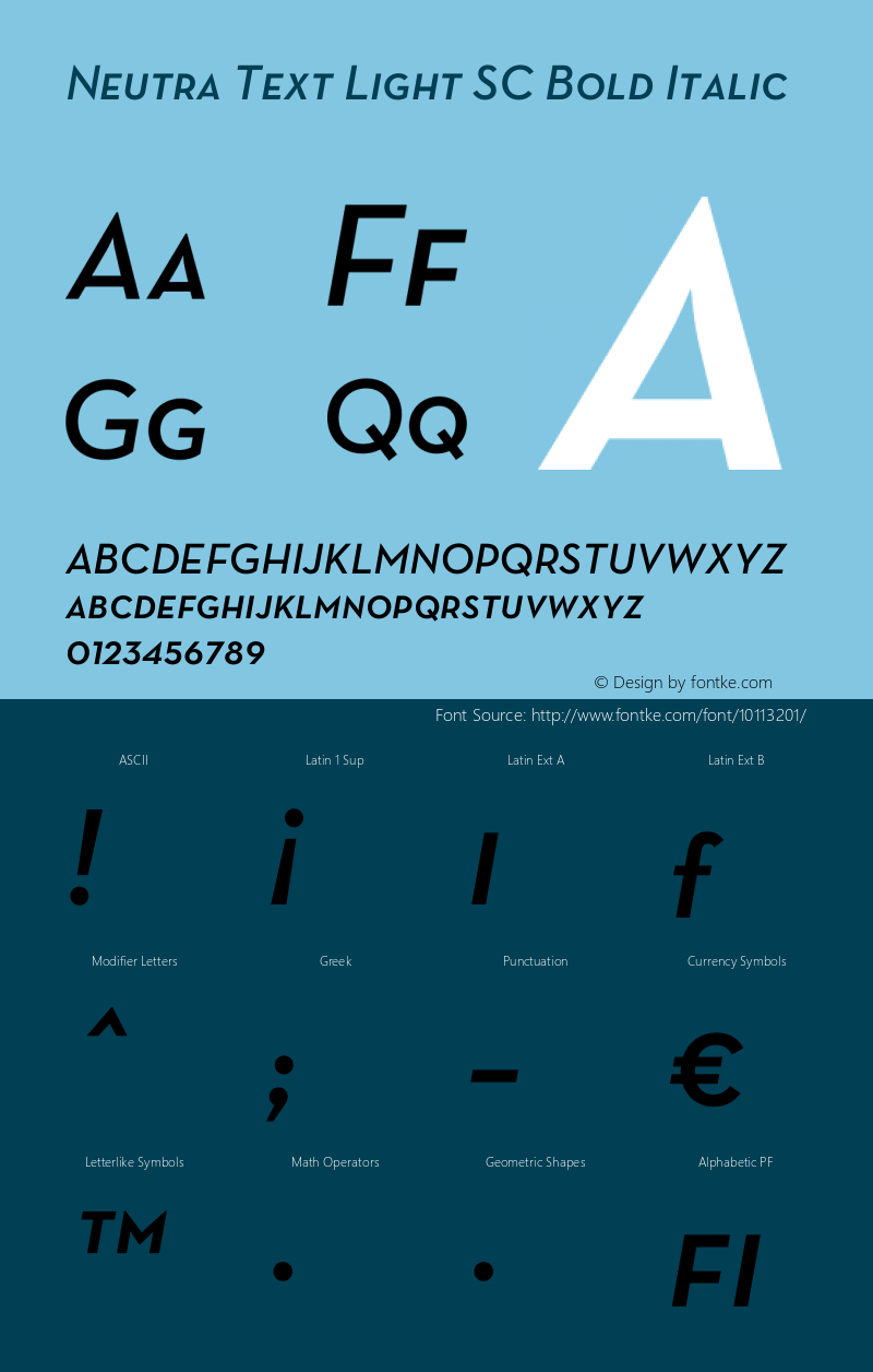 Neutra Text Light SC Bold Italic OTF 1.000;PS 001.000;Core 1.0.29 Font Sample