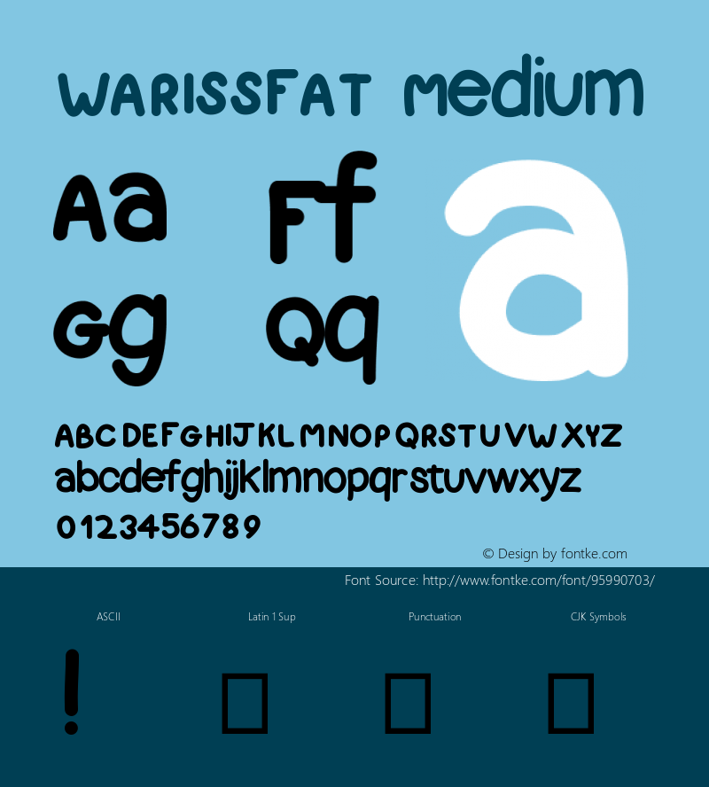 WARISSFAT Version 001.000 Font Sample
