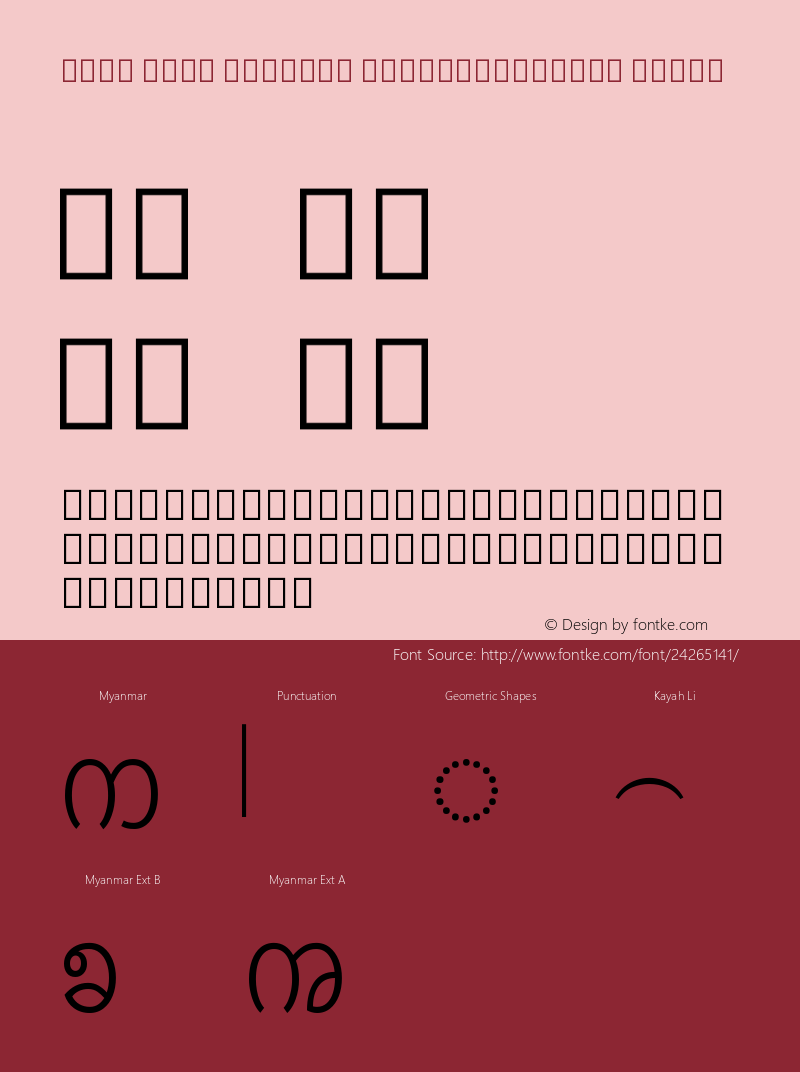 Noto Sans Myanmar ExtraCondensed Light Version 2.000;GOOG;noto-source:20170915:90ef993387c0 Font Sample